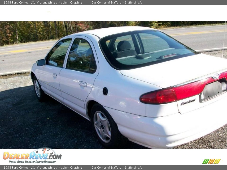 1998 Ford Contour LX Vibrant White / Medium Graphite Photo #3