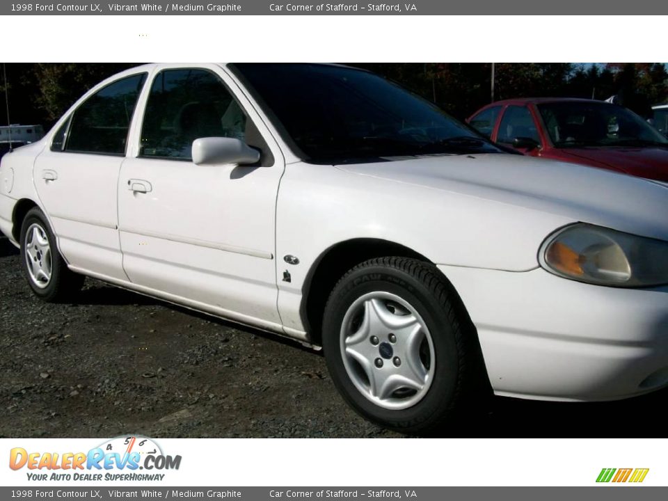 1998 Ford Contour LX Vibrant White / Medium Graphite Photo #9