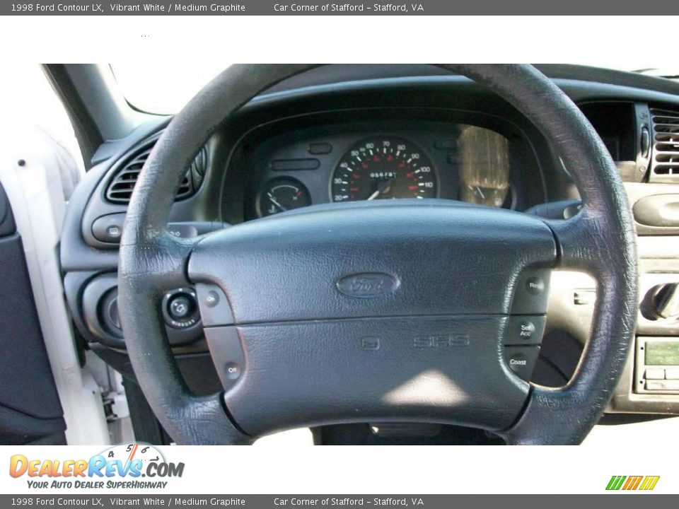 1998 Ford Contour LX Vibrant White / Medium Graphite Photo #13