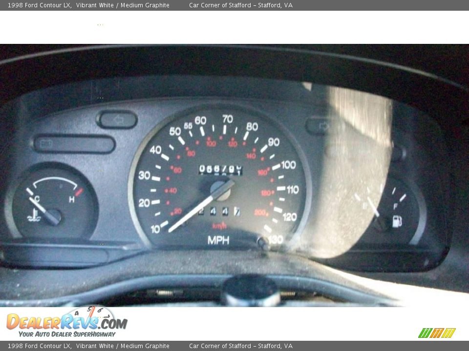 1998 Ford Contour LX Vibrant White / Medium Graphite Photo #14