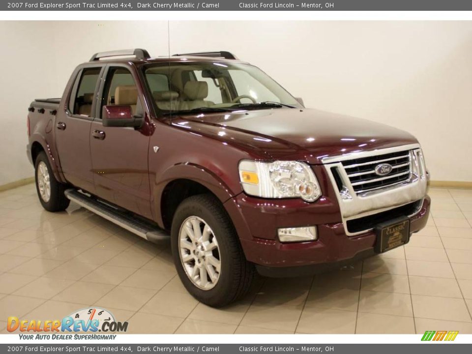 2007 Ford Explorer Sport Trac Limited 4x4 Dark Cherry Metallic / Camel Photo #1