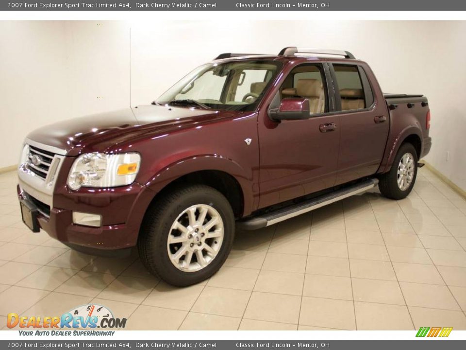 2007 Ford Explorer Sport Trac Limited 4x4 Dark Cherry Metallic / Camel Photo #3