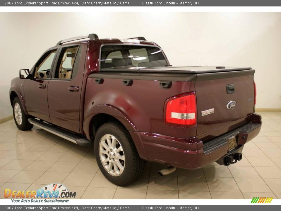 2007 Ford Explorer Sport Trac Limited 4x4 Dark Cherry Metallic / Camel Photo #5
