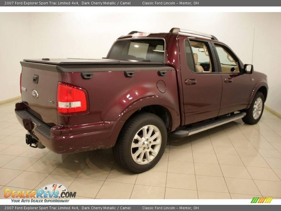 2007 Ford Explorer Sport Trac Limited 4x4 Dark Cherry Metallic / Camel Photo #6
