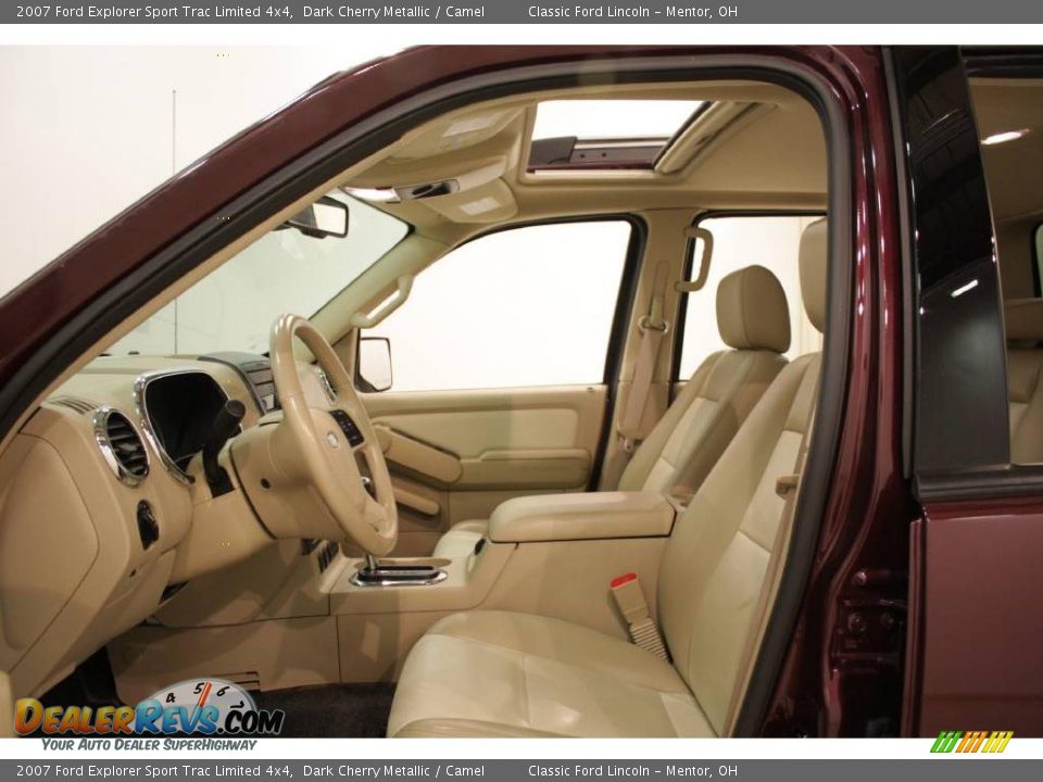 2007 Ford Explorer Sport Trac Limited 4x4 Dark Cherry Metallic / Camel Photo #8