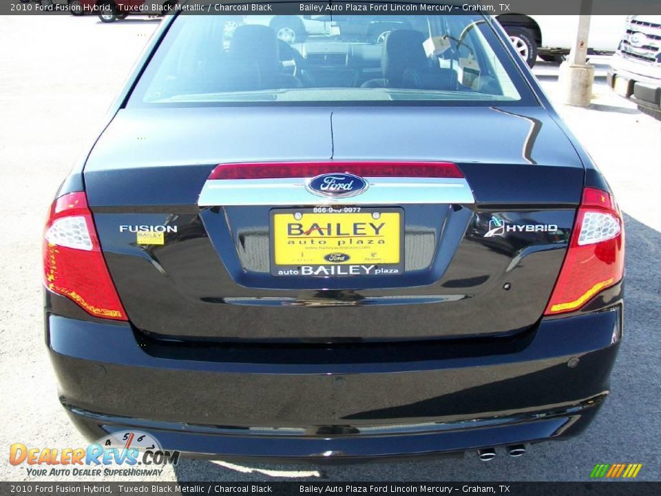 2010 Ford Fusion Hybrid Tuxedo Black Metallic / Charcoal Black Photo #6