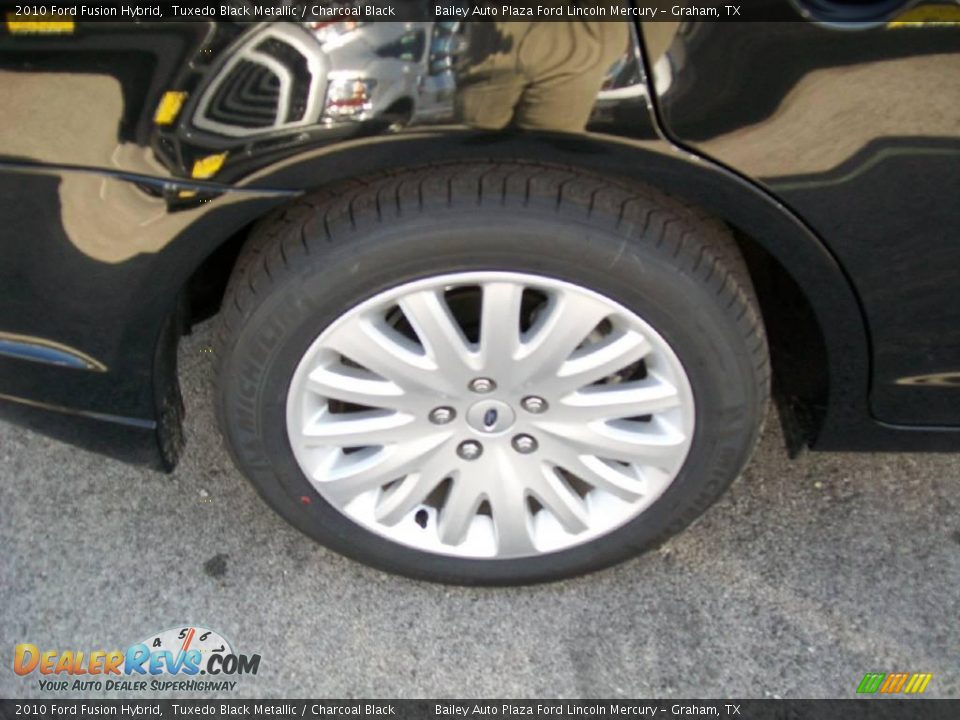 2010 Ford Fusion Hybrid Tuxedo Black Metallic / Charcoal Black Photo #8