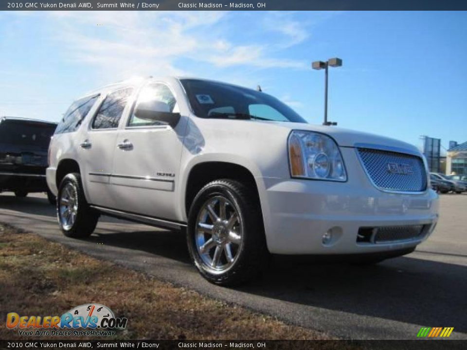 2010 GMC Yukon Denali AWD Summit White / Ebony Photo #3