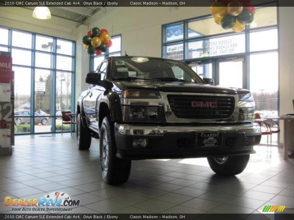 2010 GMC Canyon SLE Extended Cab 4x4 Onyx Black / Ebony Photo #2