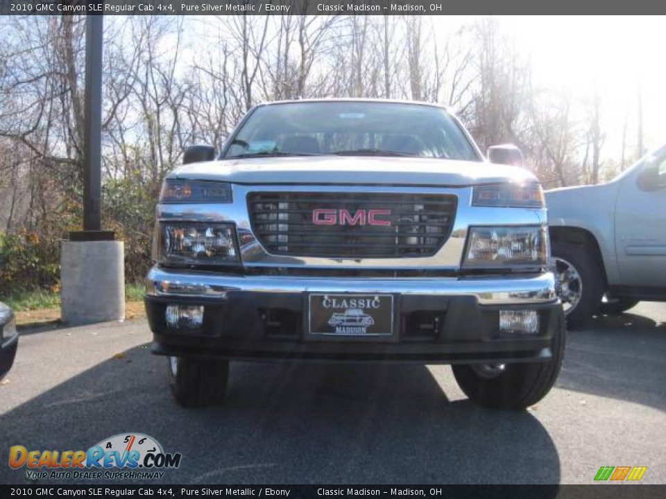 2010 GMC Canyon SLE Regular Cab 4x4 Pure Silver Metallic / Ebony Photo #2