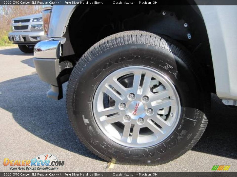 2010 GMC Canyon SLE Regular Cab 4x4 Pure Silver Metallic / Ebony Photo #6