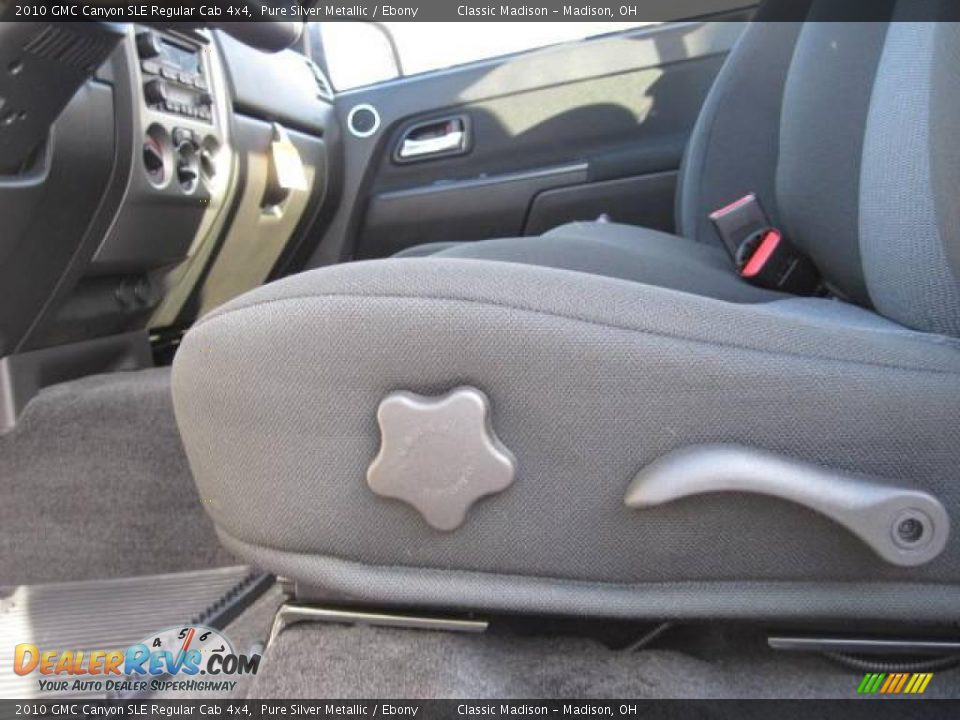 2010 GMC Canyon SLE Regular Cab 4x4 Pure Silver Metallic / Ebony Photo #8
