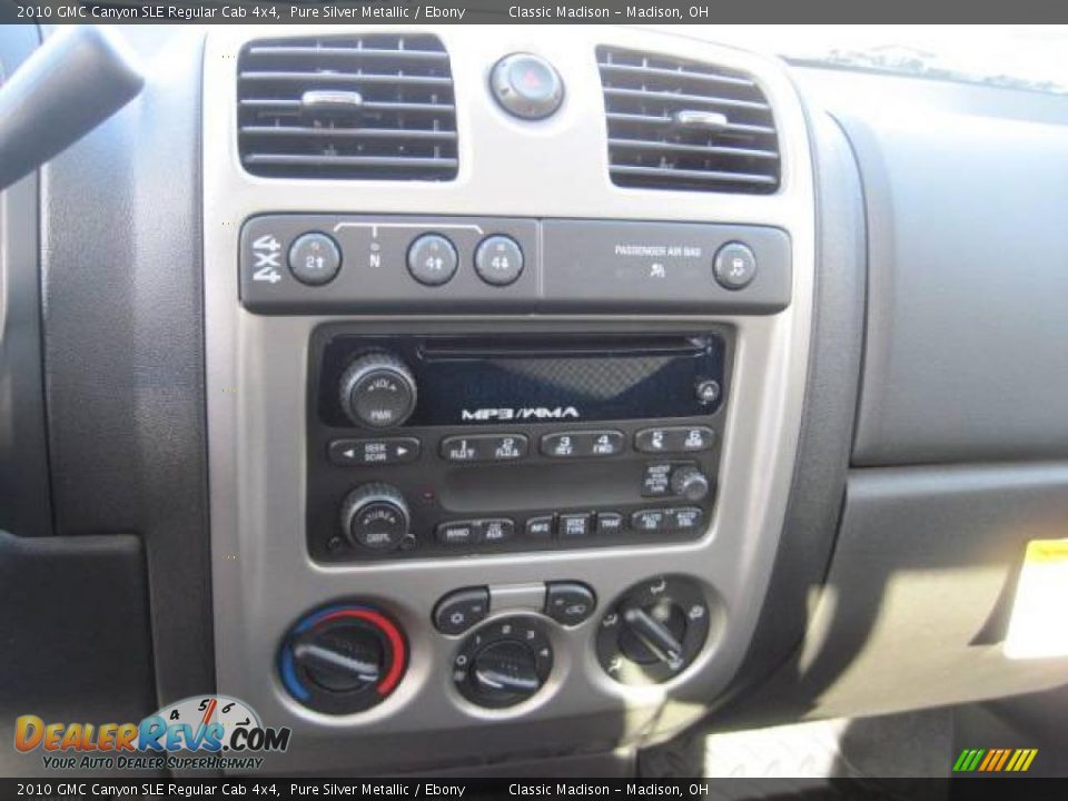 2010 GMC Canyon SLE Regular Cab 4x4 Pure Silver Metallic / Ebony Photo #9