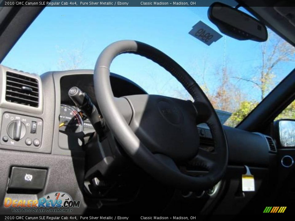 2010 GMC Canyon SLE Regular Cab 4x4 Pure Silver Metallic / Ebony Photo #10