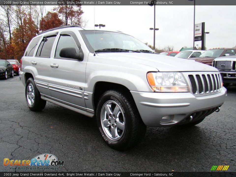 2003 Jeep Grand Cherokee Overland 4x4 Bright Silver Metallic / Dark Slate Gray Photo #1