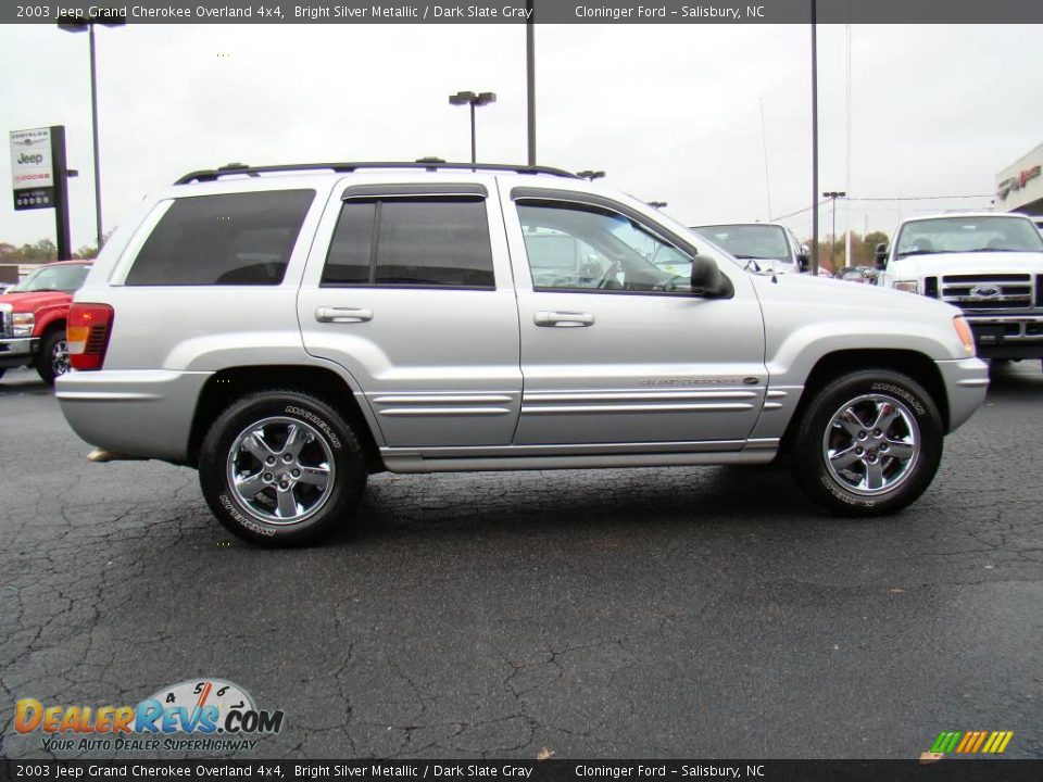 2003 Jeep Grand Cherokee Overland 4x4 Bright Silver Metallic / Dark Slate Gray Photo #2