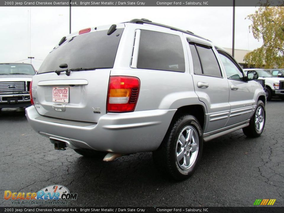2003 Jeep Grand Cherokee Overland 4x4 Bright Silver Metallic / Dark Slate Gray Photo #3
