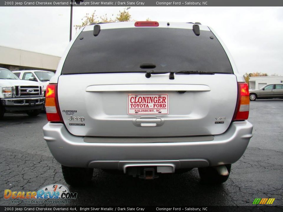 2003 Jeep Grand Cherokee Overland 4x4 Bright Silver Metallic / Dark Slate Gray Photo #4