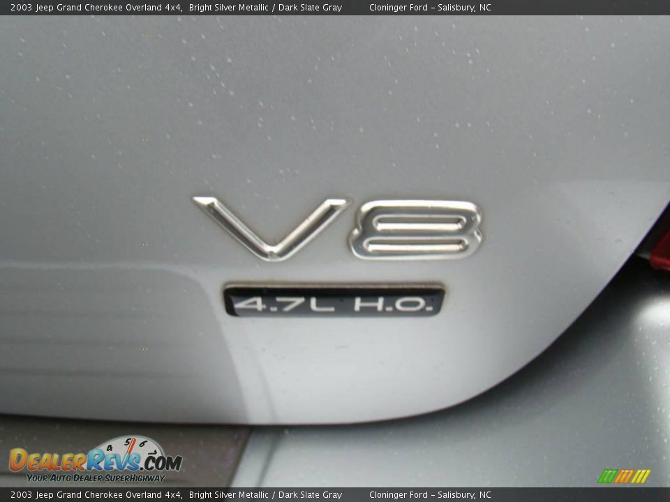 2003 Jeep Grand Cherokee Overland 4x4 Bright Silver Metallic / Dark Slate Gray Photo #15