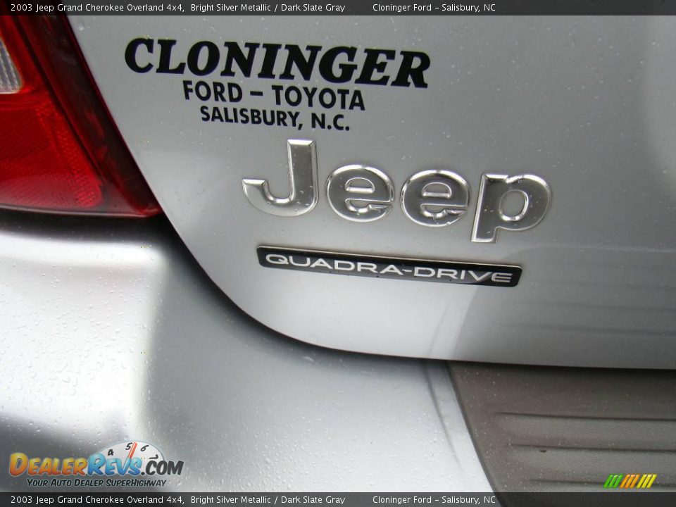 2003 Jeep Grand Cherokee Overland 4x4 Bright Silver Metallic / Dark Slate Gray Photo #16