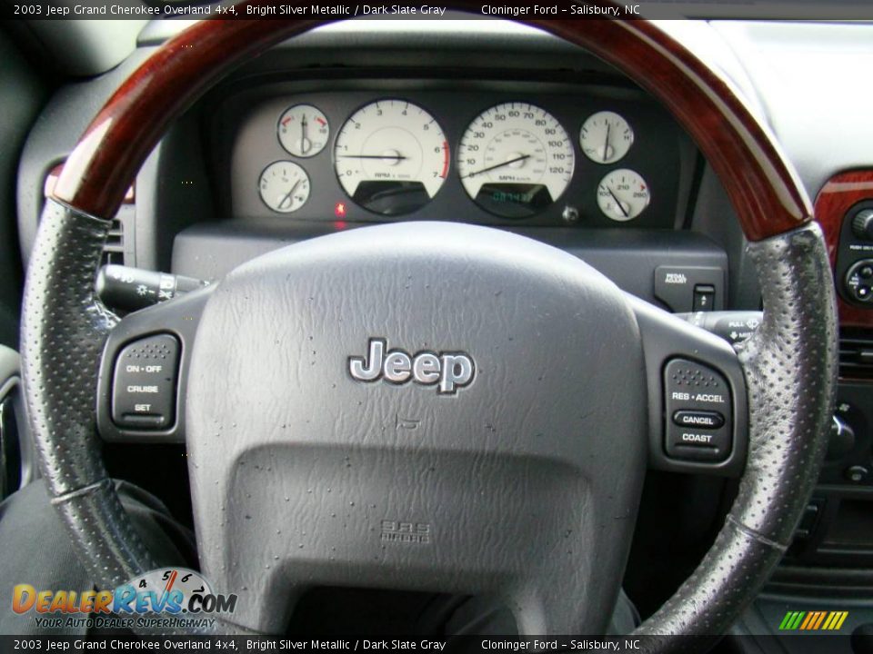 2003 Jeep Grand Cherokee Overland 4x4 Bright Silver Metallic / Dark Slate Gray Photo #21