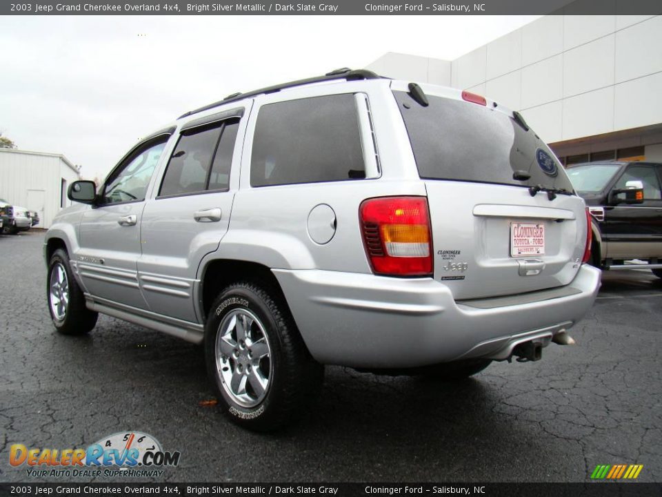 2003 Jeep Grand Cherokee Overland 4x4 Bright Silver Metallic / Dark Slate Gray Photo #29