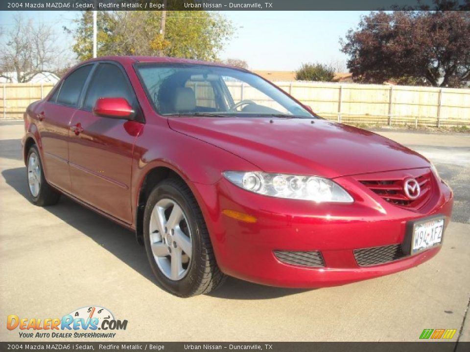 2004 Mazda MAZDA6 i Sedan Redfire Metallic / Beige Photo #3