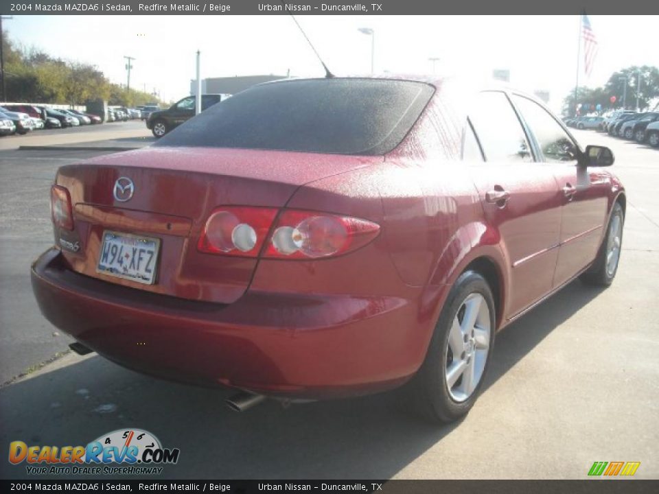 2004 Mazda MAZDA6 i Sedan Redfire Metallic / Beige Photo #4