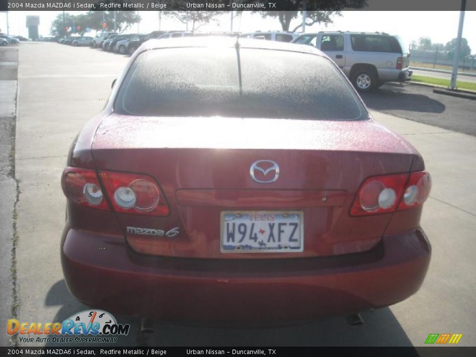2004 Mazda MAZDA6 i Sedan Redfire Metallic / Beige Photo #5