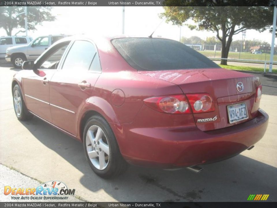 2004 Mazda MAZDA6 i Sedan Redfire Metallic / Beige Photo #6