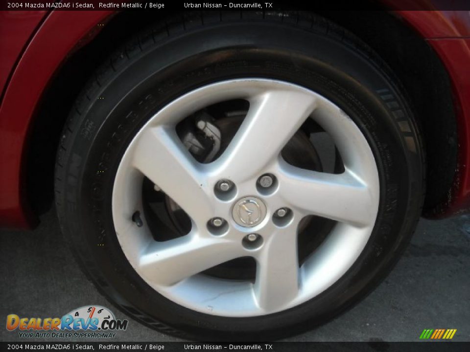 2004 Mazda MAZDA6 i Sedan Redfire Metallic / Beige Photo #7