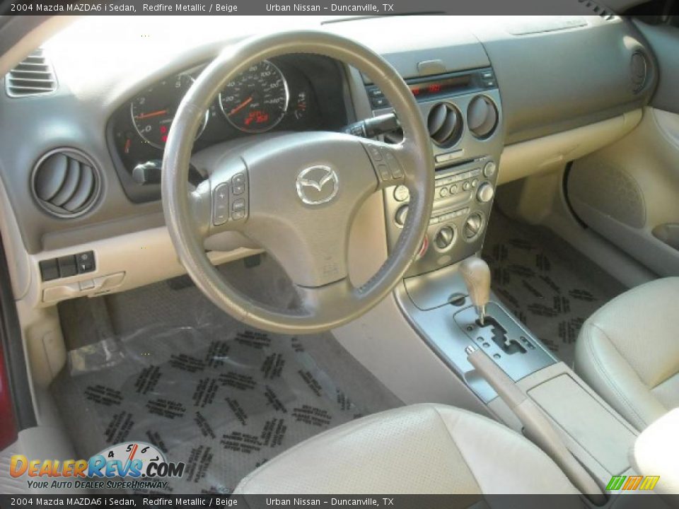 2004 Mazda MAZDA6 i Sedan Redfire Metallic / Beige Photo #10
