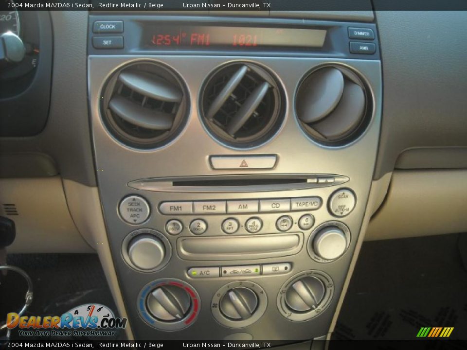 2004 Mazda MAZDA6 i Sedan Redfire Metallic / Beige Photo #11