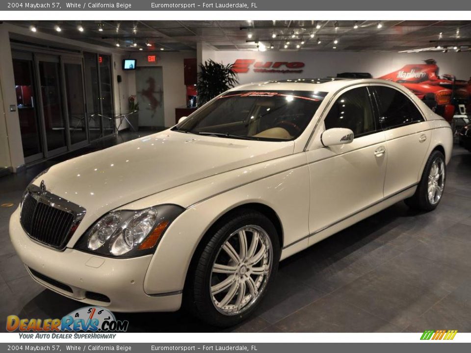 2004 Maybach 57 White / California Beige Photo #3