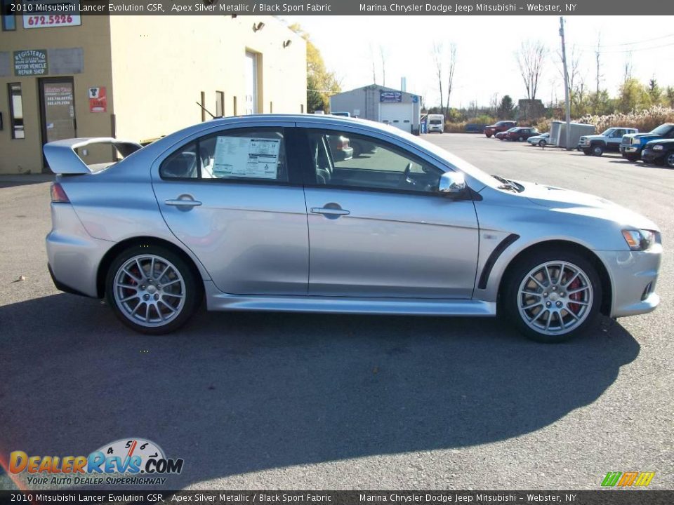 2010 Mitsubishi Lancer Evolution GSR Apex Silver Metallic / Black Sport Fabric Photo #6