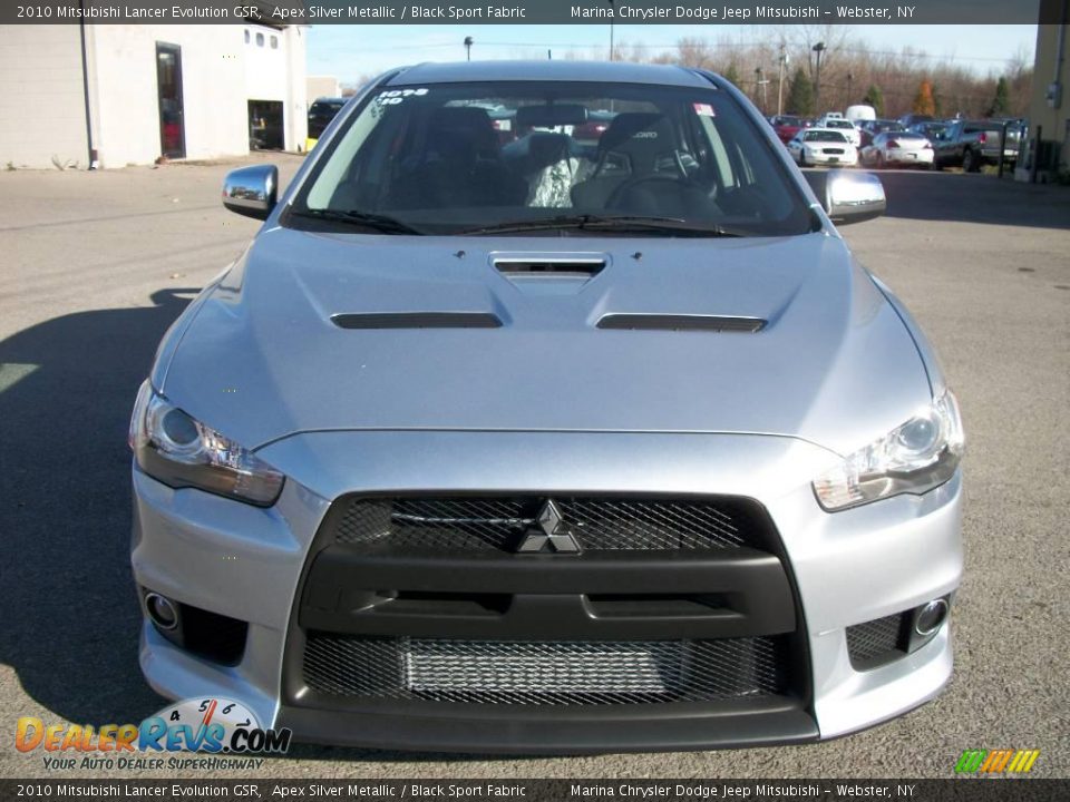 2010 Mitsubishi Lancer Evolution GSR Apex Silver Metallic / Black Sport Fabric Photo #8