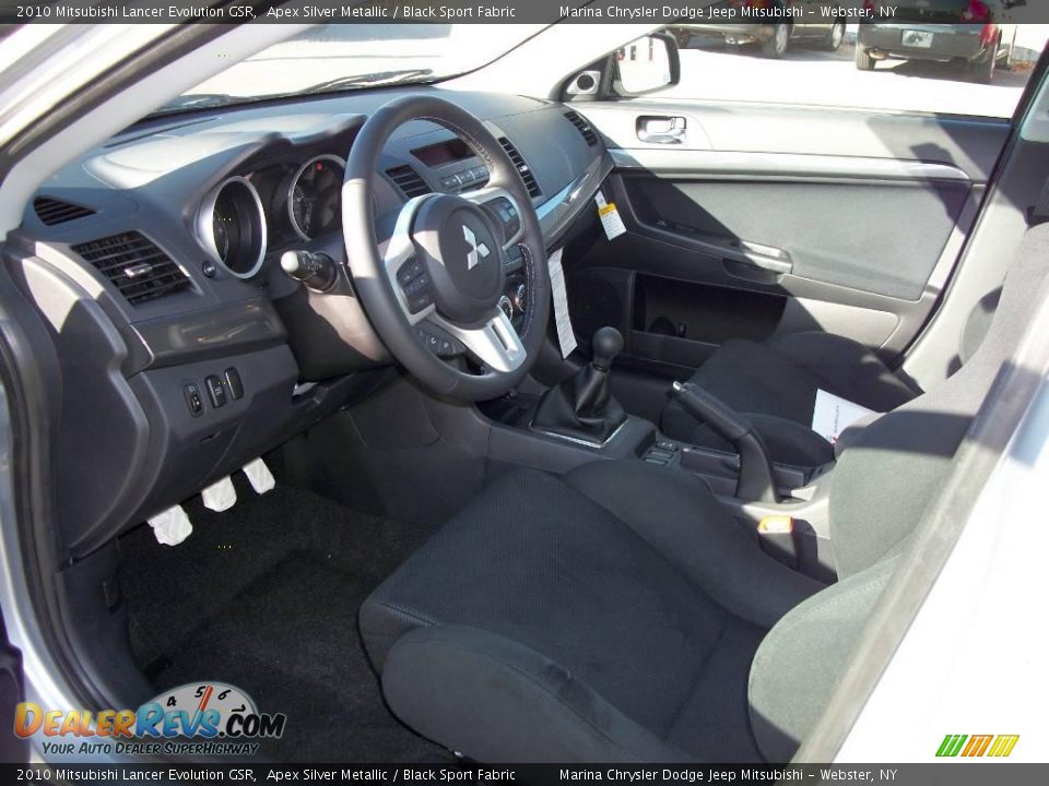 2010 Mitsubishi Lancer Evolution GSR Apex Silver Metallic / Black Sport Fabric Photo #10