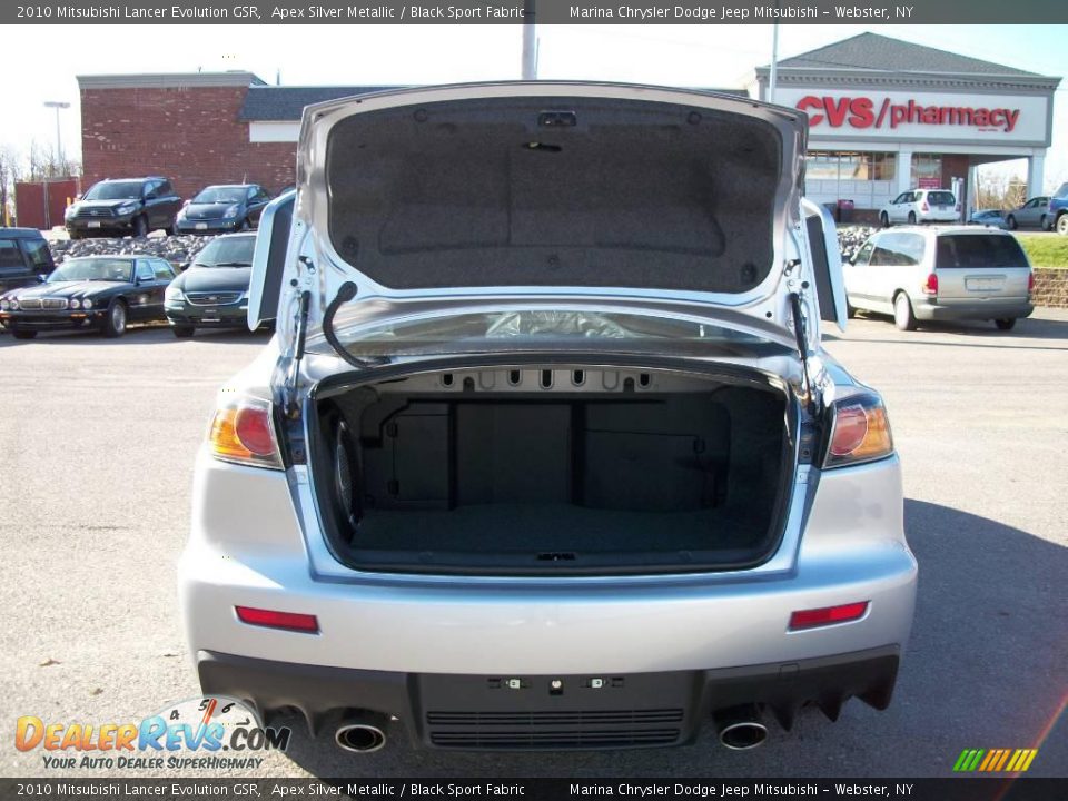 2010 Mitsubishi Lancer Evolution GSR Apex Silver Metallic / Black Sport Fabric Photo #13