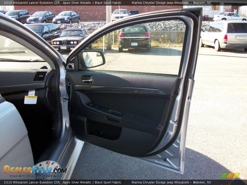 2010 Mitsubishi Lancer Evolution GSR Apex Silver Metallic / Black Sport Fabric Photo #17