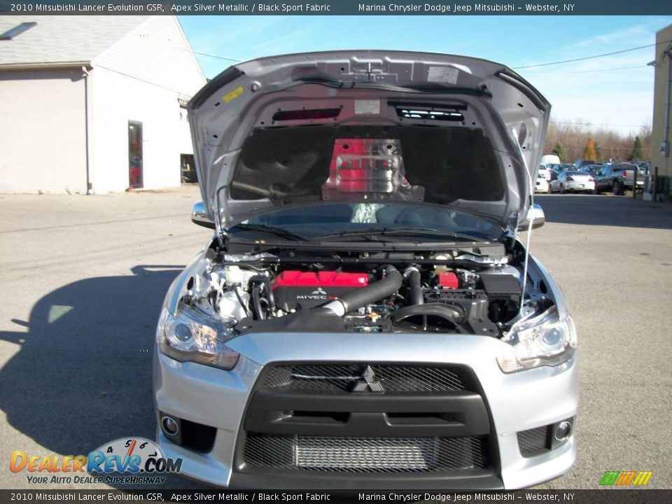 2010 Mitsubishi Lancer Evolution GSR Apex Silver Metallic / Black Sport Fabric Photo #20