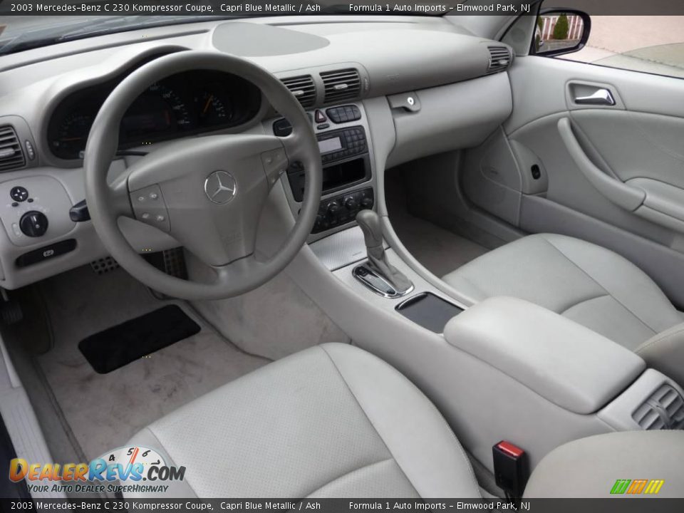 2003 Mercedes-Benz C 230 Kompressor Coupe Capri Blue Metallic / Ash Photo #5