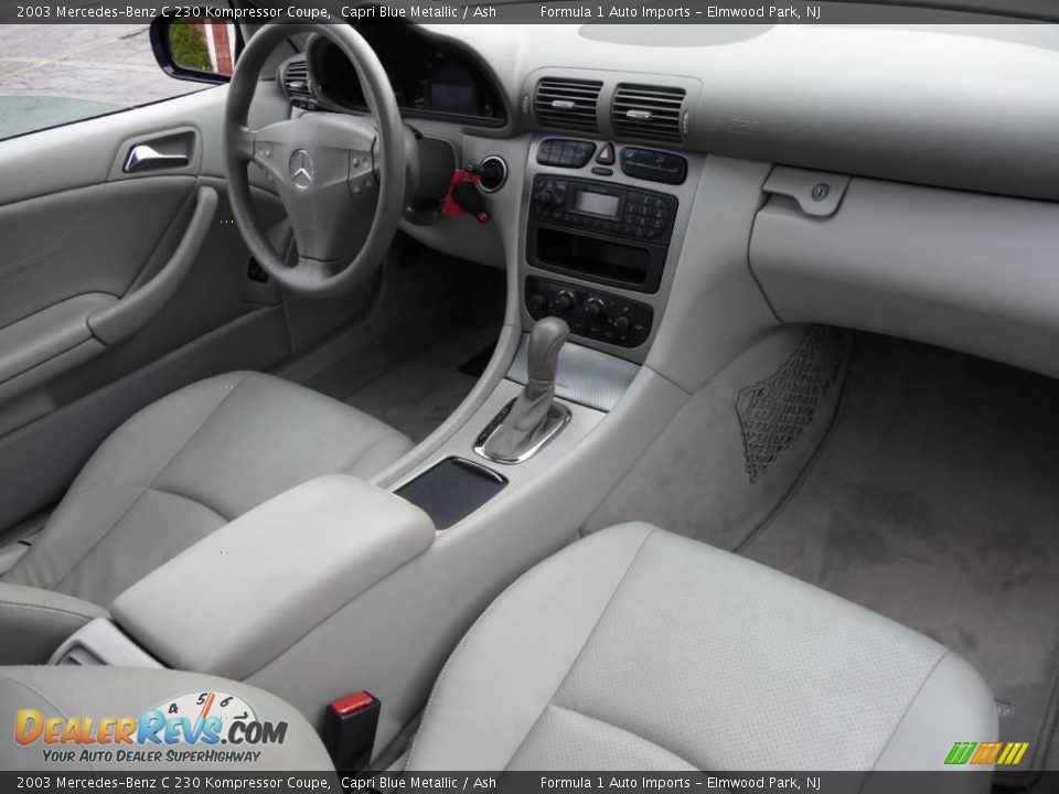 2003 Mercedes-Benz C 230 Kompressor Coupe Capri Blue Metallic / Ash Photo #6