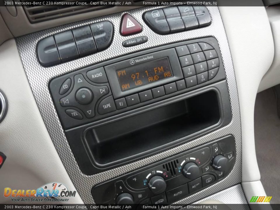 2003 Mercedes-Benz C 230 Kompressor Coupe Capri Blue Metallic / Ash Photo #8