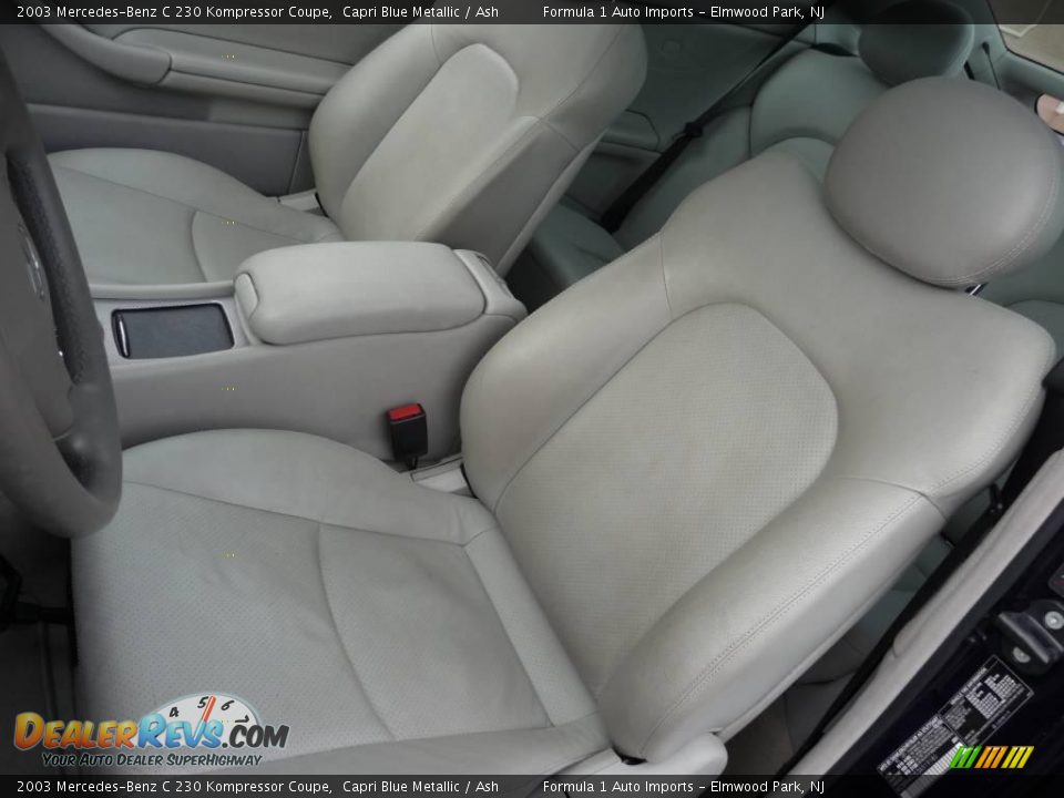 2003 Mercedes-Benz C 230 Kompressor Coupe Capri Blue Metallic / Ash Photo #10