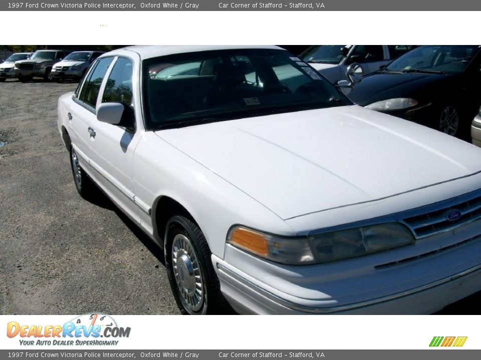 1997 Ford Crown Victoria Police Interceptor Oxford White / Gray Photo #1