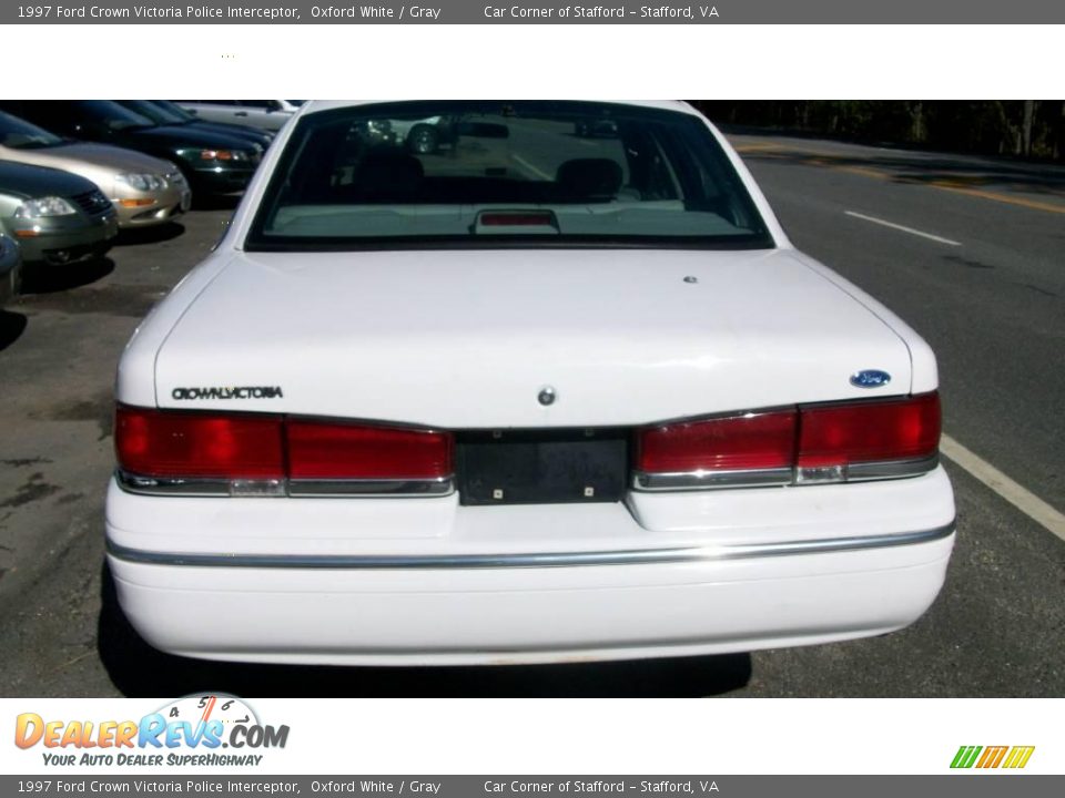 1997 Ford Crown Victoria Police Interceptor Oxford White / Gray Photo #2