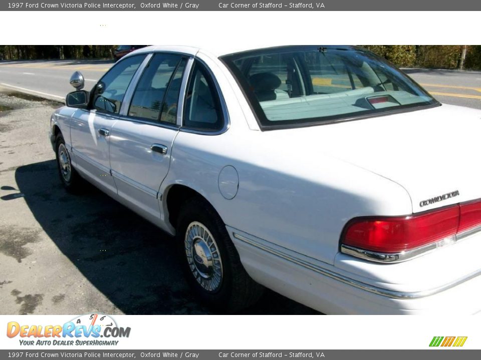 1997 Ford Crown Victoria Police Interceptor Oxford White / Gray Photo #3
