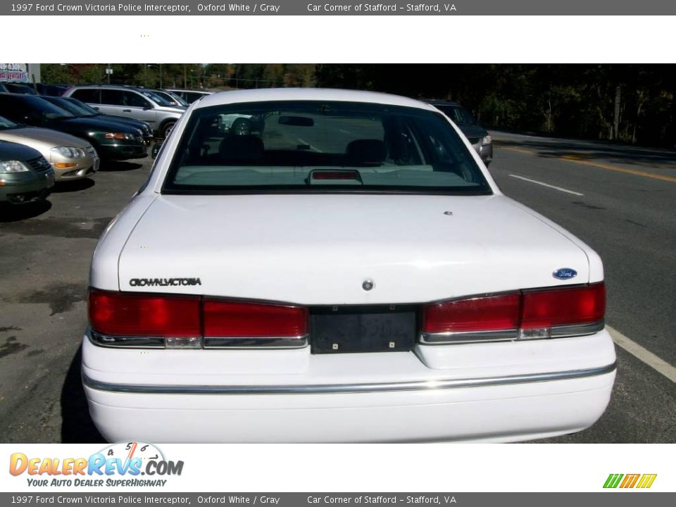 1997 Ford Crown Victoria Police Interceptor Oxford White / Gray Photo #4