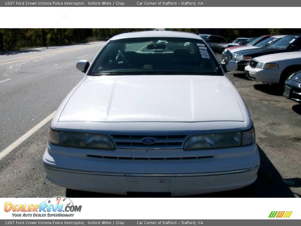 1997 Ford Crown Victoria Police Interceptor Oxford White / Gray Photo #5