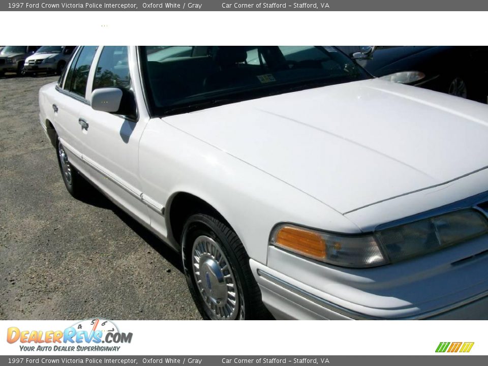 1997 Ford Crown Victoria Police Interceptor Oxford White / Gray Photo #6